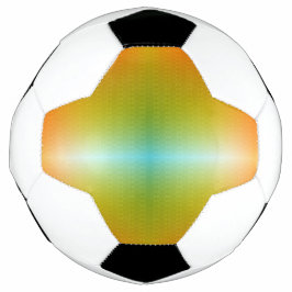 Un balón de fútbol vibrante con un patrón de gradi