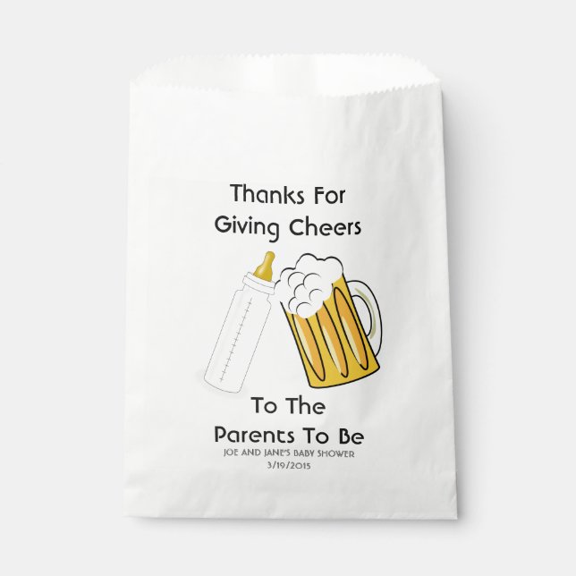 Un Bebé Está Preparando Bolsas De Favor (Anverso)