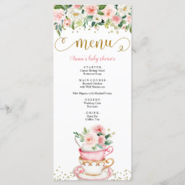 Un bebé está preparando el menú Baby Shower de un