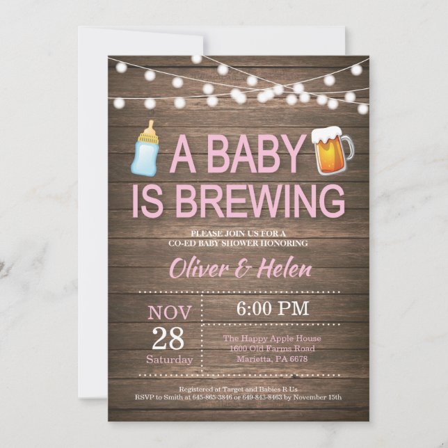 Un bebé está preparando la invitación de Baby Show (Anverso)