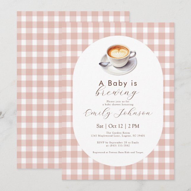 Un bebé está preparando la invitación de Baby Show (Anverso / Reverso)