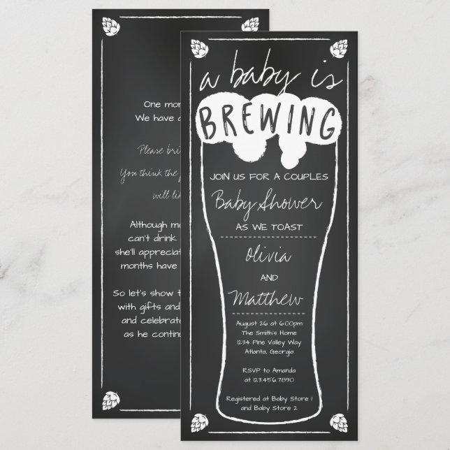 Un bebé está preparando la invitación de Baby Show (Anverso / Reverso)