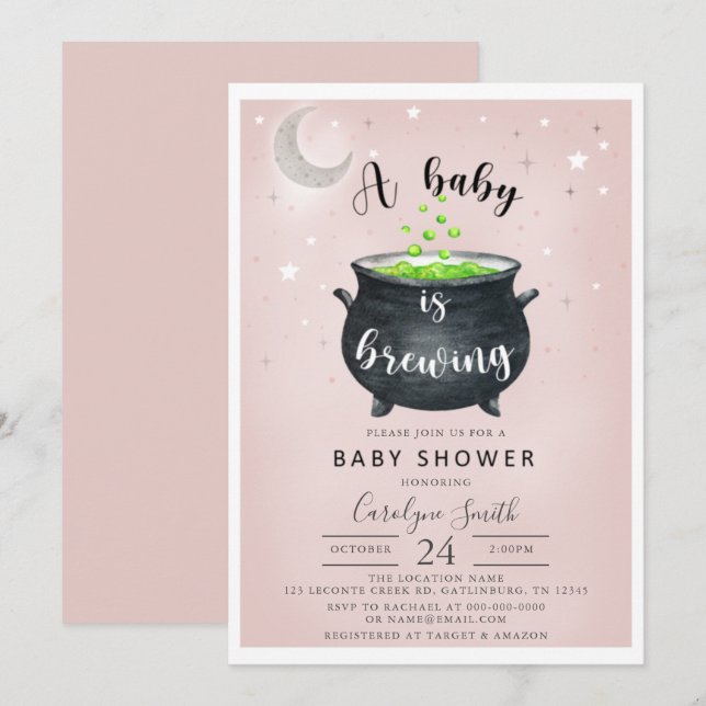 Un bebé está preparando la invitación de Baby Show (Anverso / Reverso)