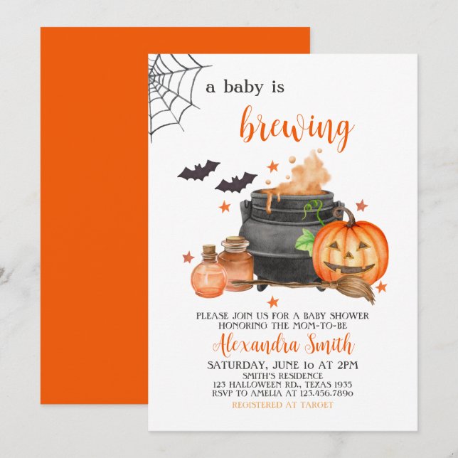 Un bebé está preparando la invitación de Baby Show (Anverso / Reverso)
