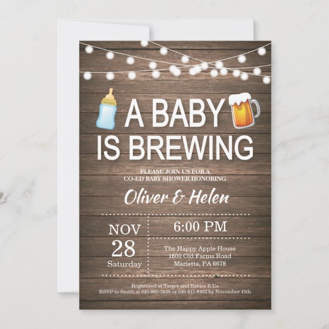 Un bebé está preparando la invitación de Baby Show (Anverso)