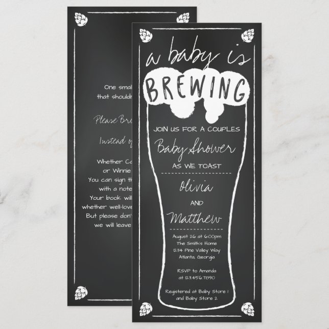 Un bebé está preparando la invitación de Baby Show (Anverso / Reverso)