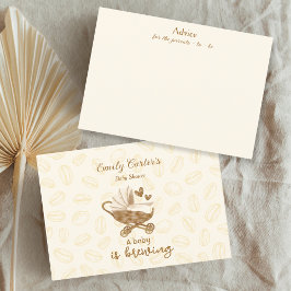 Un bebé está preparando la tarjeta de asesoramient