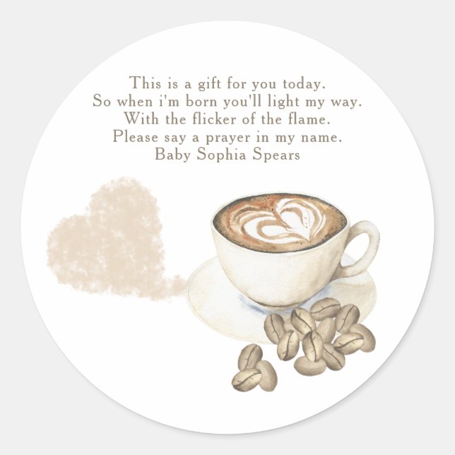 Un bebé está preparando su bebé - Etiqueta de la v (Anverso)