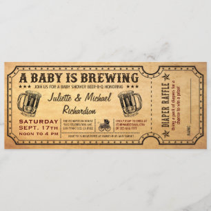 Un bebé prepara invitaciones para entradas de Baby