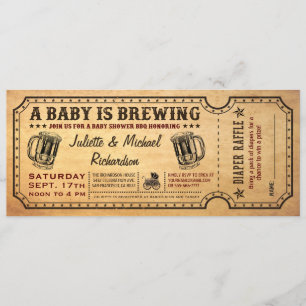 Un bebé prepara invitaciones para entradas de Baby