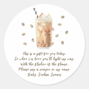 Un bebé se está preparando - Etiqueta de velas de 