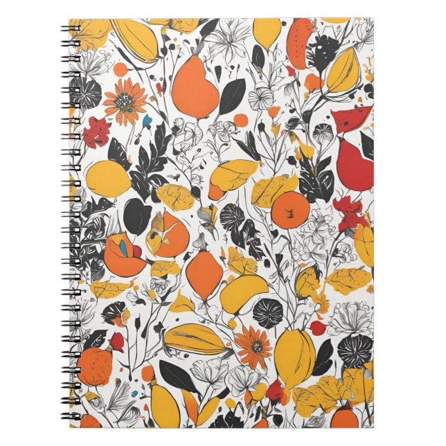 Un Bello Cuaderno Con Arte Botánico Abstracto (Frente)