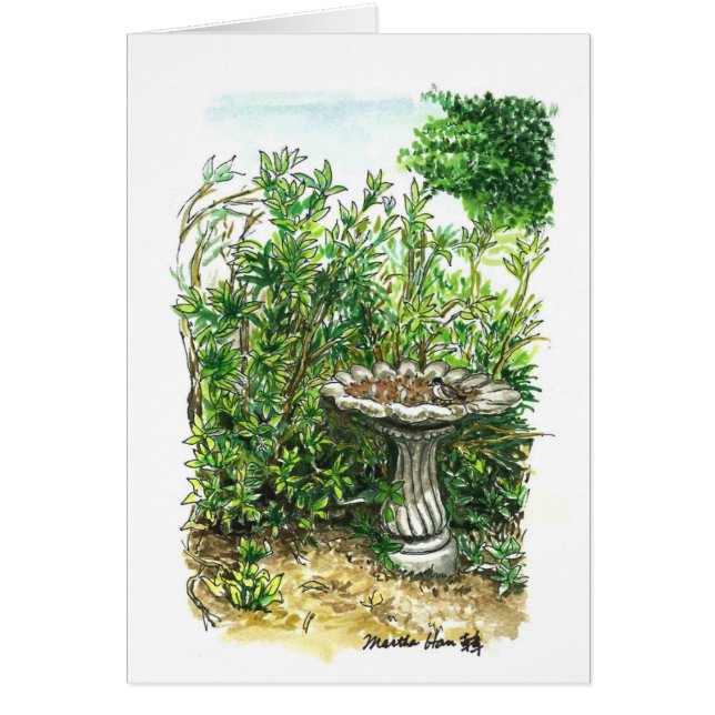 Un birdbath (Frente)