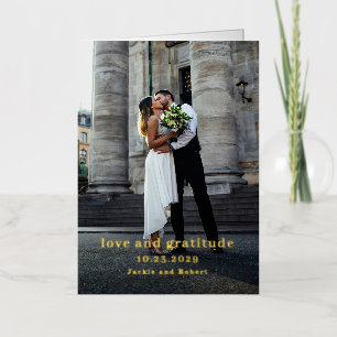 Un Boda fotográfico moderno mínimo Gracias