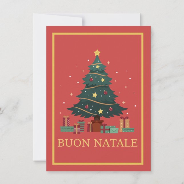Un bonito árbol de navidad Buon Natale (Anverso)