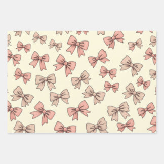 Un bonito papel de regalo con estampado de lazo ro