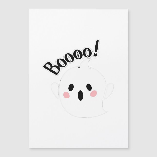 Un Boo Blanco Lindo Creativo Casual (Anverso)