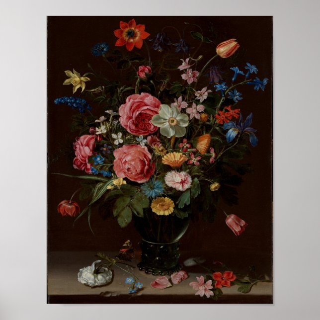 Un Bouquet de flores Clara Peeters Imprimir arte (Frente)