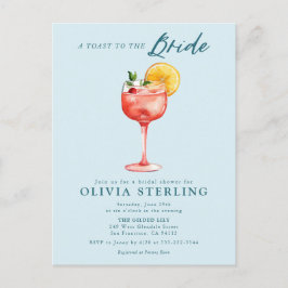 Un brindis a la novia Invitación a la fiesta de bo