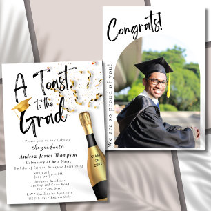 Un brindis por el anuncio de la fiesta de graduaci