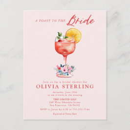 Un brindis por la novia Tarjeta de invitación a la