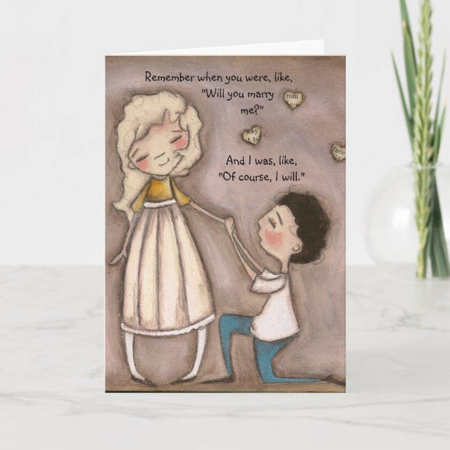 Un buen día - Tarjeta de aniversario (Anverso)