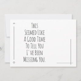 Un buen momento para decirte que te he estado extr