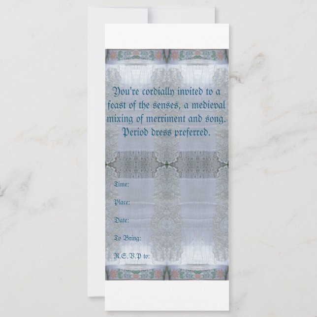 Un caballero para recordar - invitaciones medieval (Reverso)