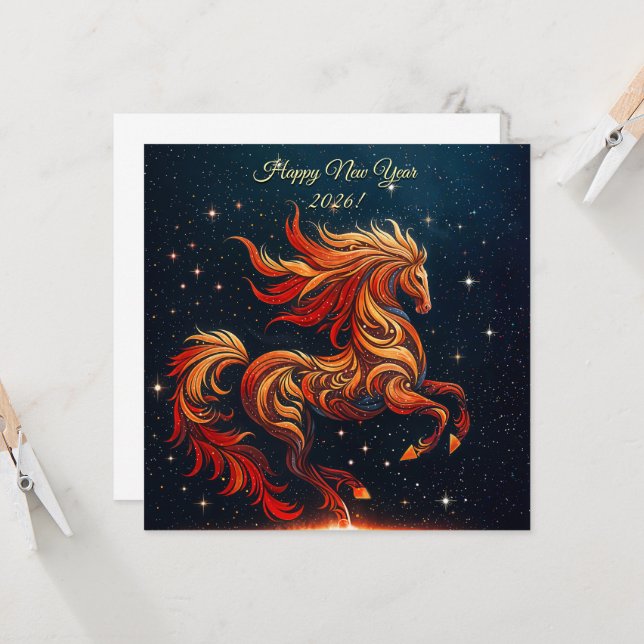 un caballo ardiente contra un cielo estrellado (Anverso/Reverso In Situ)