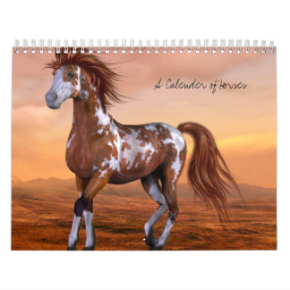 Un calendario de caballos