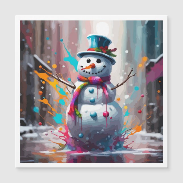 Un calendario de Feliz Snowman (Anverso)