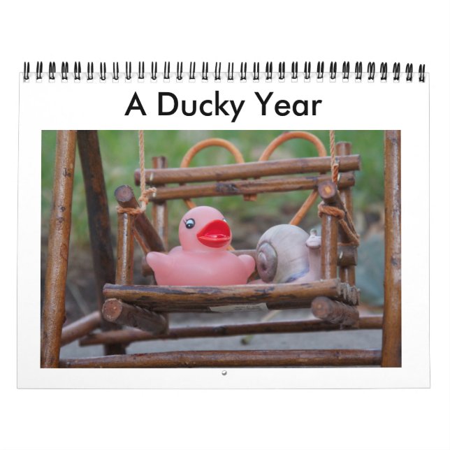 Un calendario de goma del pato de 12 meses (Tapa)