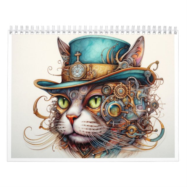 Un calendario de vapor con un gato (Tapa)