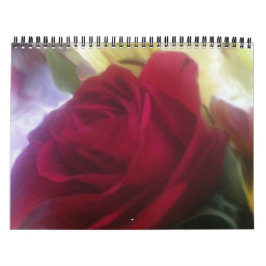 Un calendario llenado rosa