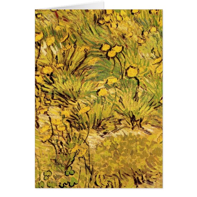 Un campo de flores amarillas por Vincent van Gogh (Frente)