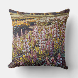 Un campo lleno de flores - Cojín decorativo