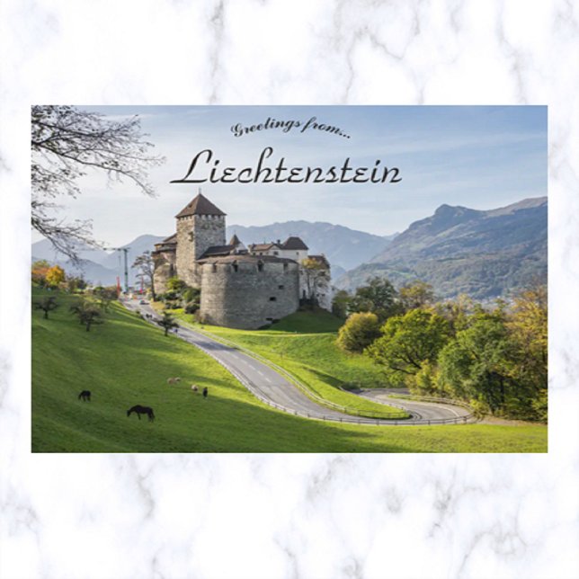 Un castillo en la postal de Vaduz Liechtenstein (Subido por el creador)