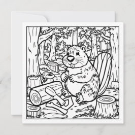 Un castor lindo en el bosque