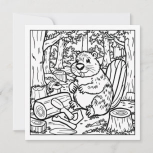 Un castor lindo en el bosque