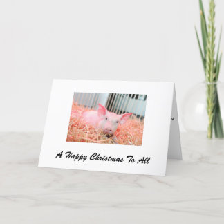 Un cerdo feliz Navidad para todos
