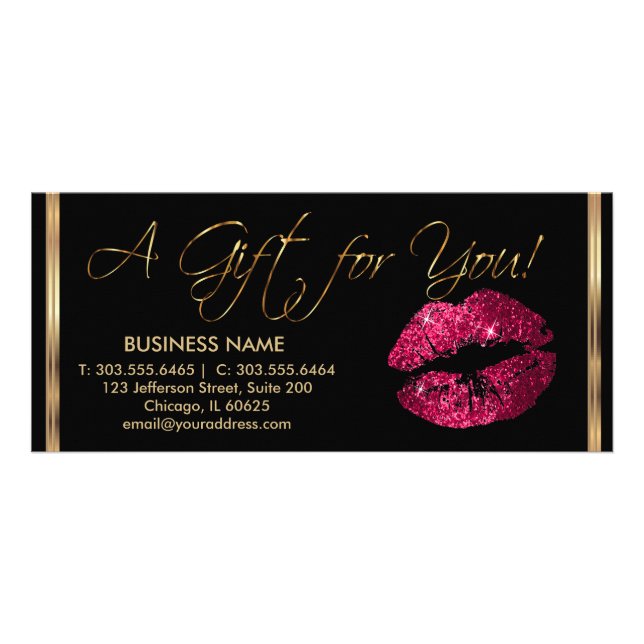 Un certificado de regalo Bonito rosa caliente 💋 l (Frente)