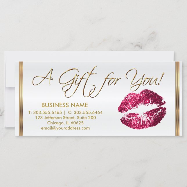 *Un Certificado De Regalo De Lipstick Hotelero Ros (Anverso)