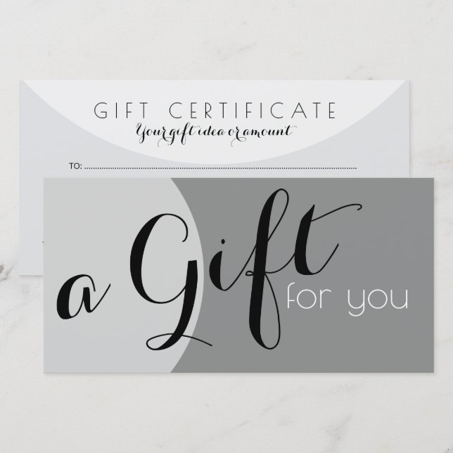 Un certificado de regalo para tus ideas - Tipograf (Anverso / Reverso)