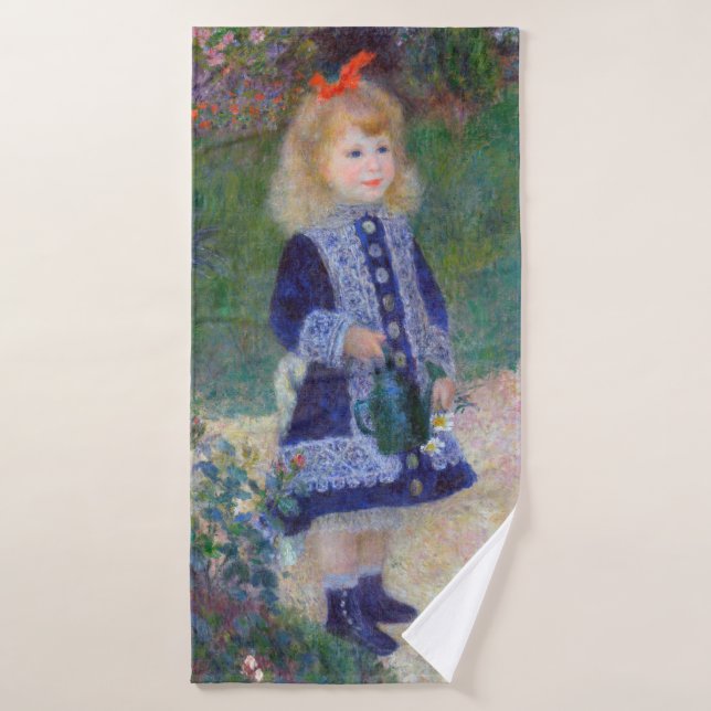 Un Chica con una lata de agua, Renoir (Toalla de baño)