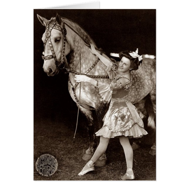 Un Chica de circo y un caballo (Frente)