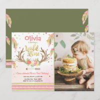 Un chica salvaje del cumpleaños de la invitación