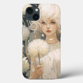 Un Chica sostiene un Funda de Dandelion iPhone 13