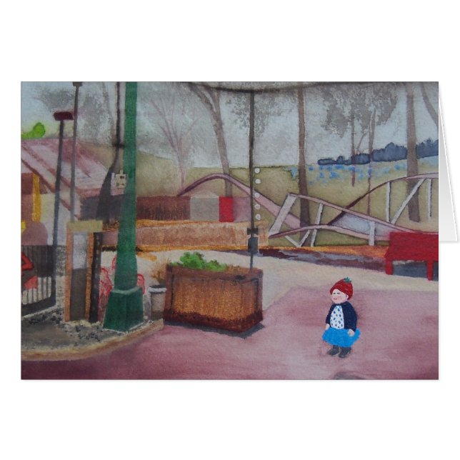 "Un chica y un parque de atracciones… " (Anverso (Horizontal))