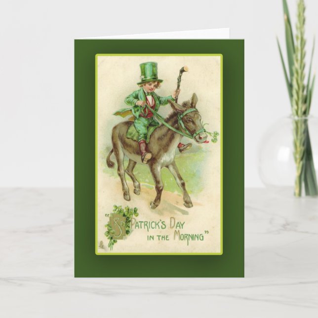 Un chico irlandés en las tarjetas de Donkey St. Pa (Anverso)