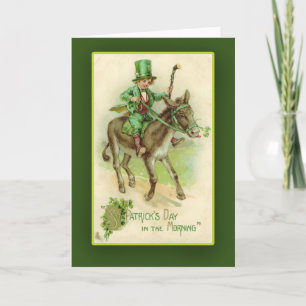 Un chico irlandés en las tarjetas de Donkey St. Pa